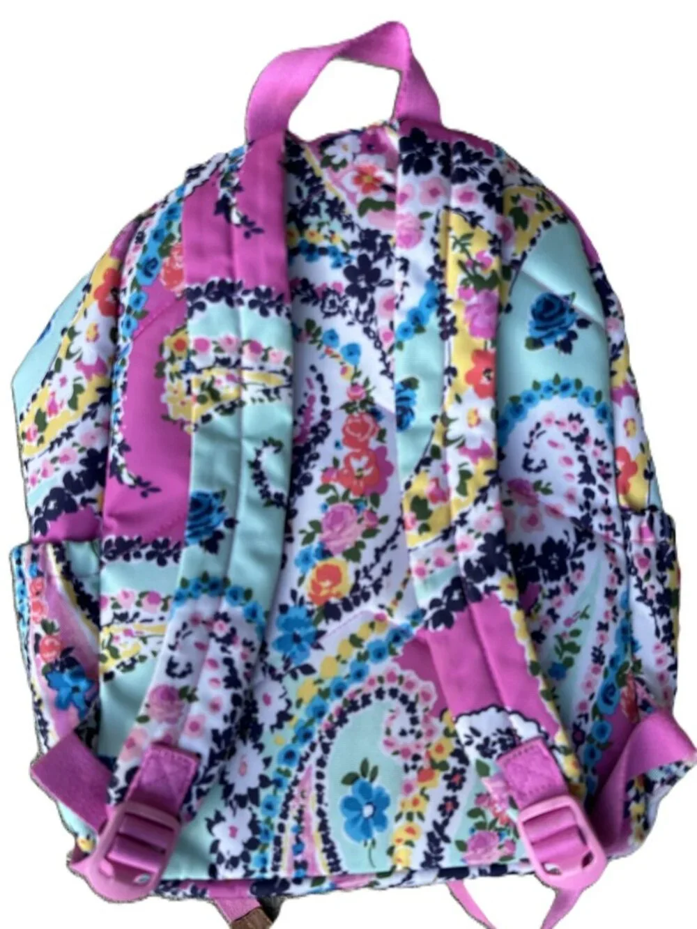 Vera Bradley Wildflower Paisley Backpack Multi Pockets and Laptop Section